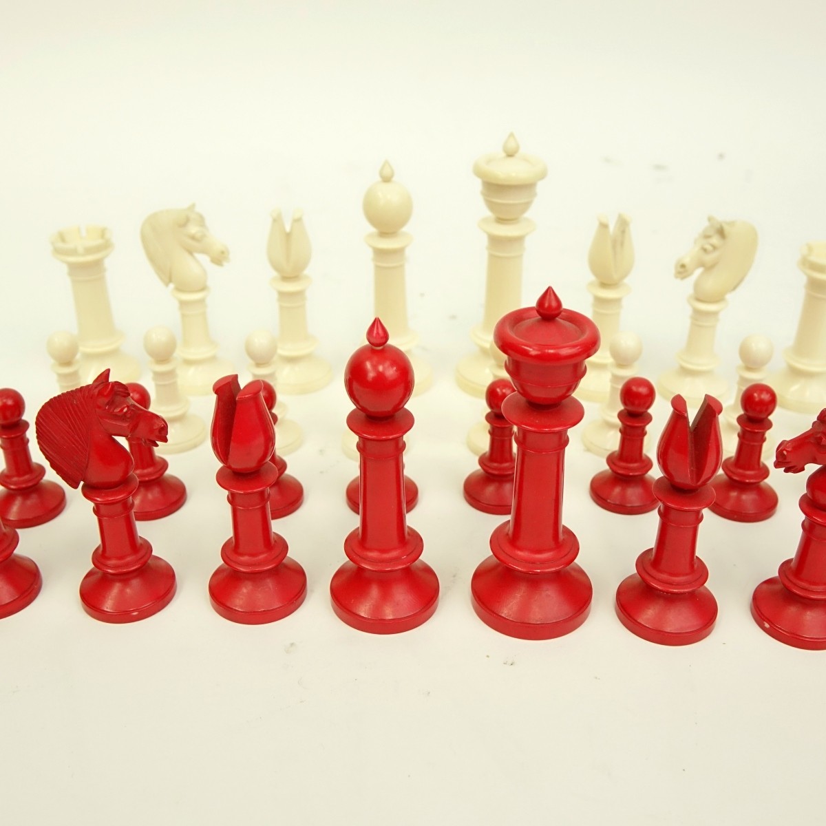 19th Century Staunton Ivory 32 Piece Chess Set