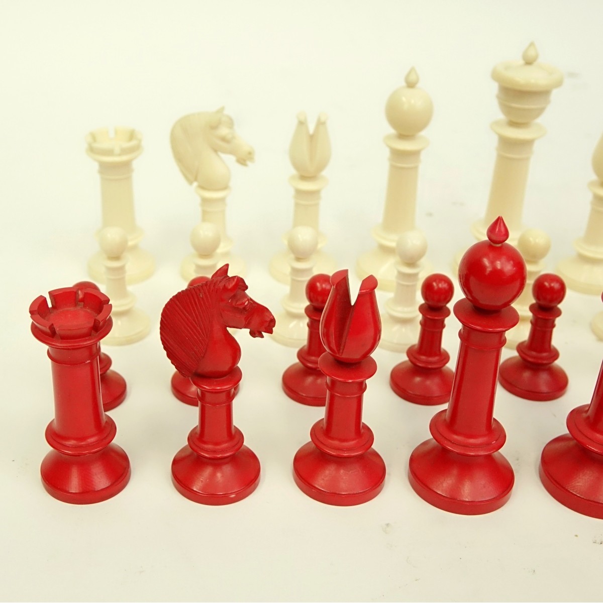 19th Century Staunton Ivory 32 Piece Chess Set