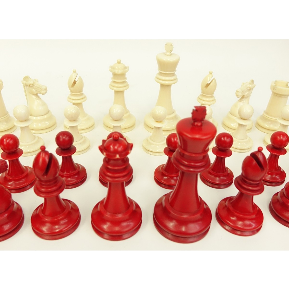 19th Century Staunton Ivory 32 Piece Chess Set