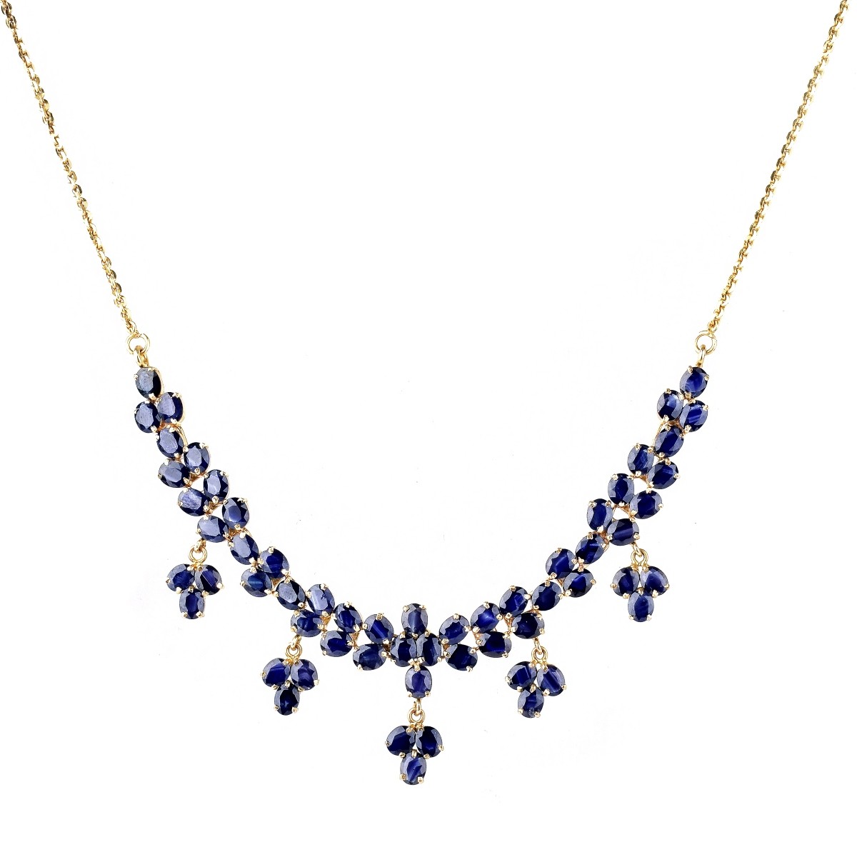 Sapphire and 14K Gold Necklace