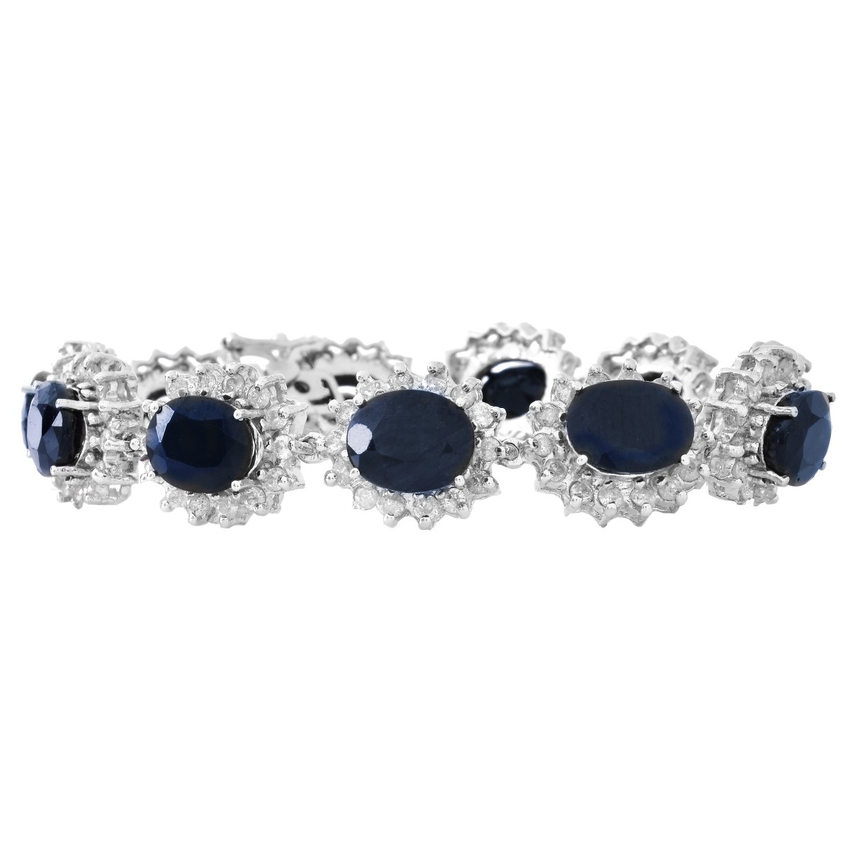 Sapphire, Diamond and 14K Gold Bracelet