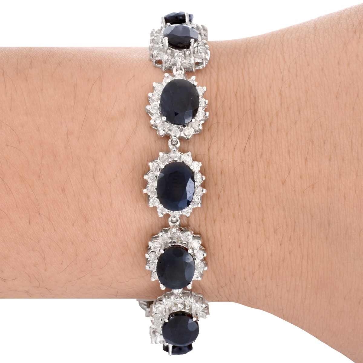 Sapphire, Diamond and 14K Gold Bracelet