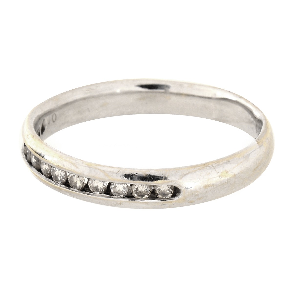 Diamond and 14K Gold Wedding Band