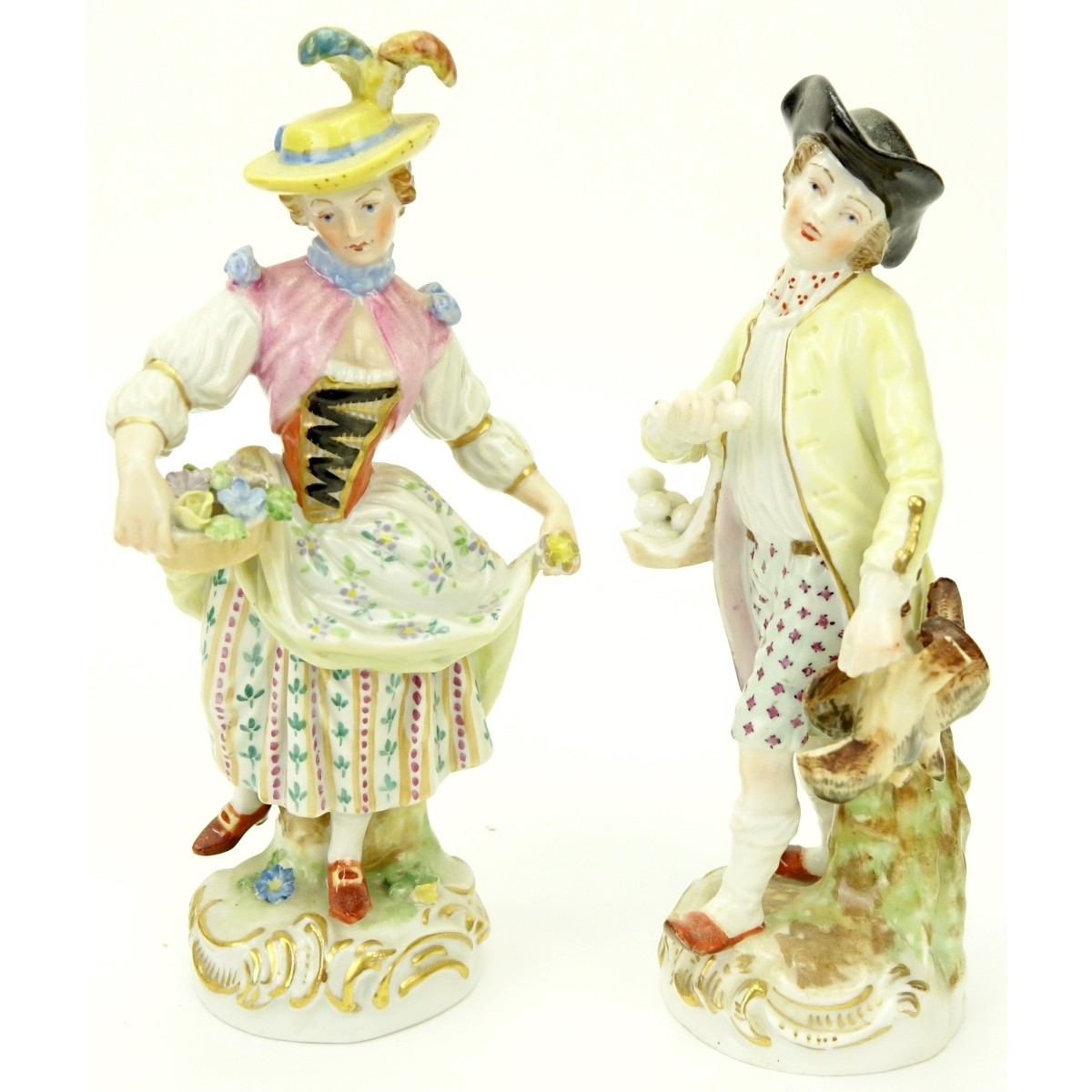 Pair of Dresden Porcelain Figurines