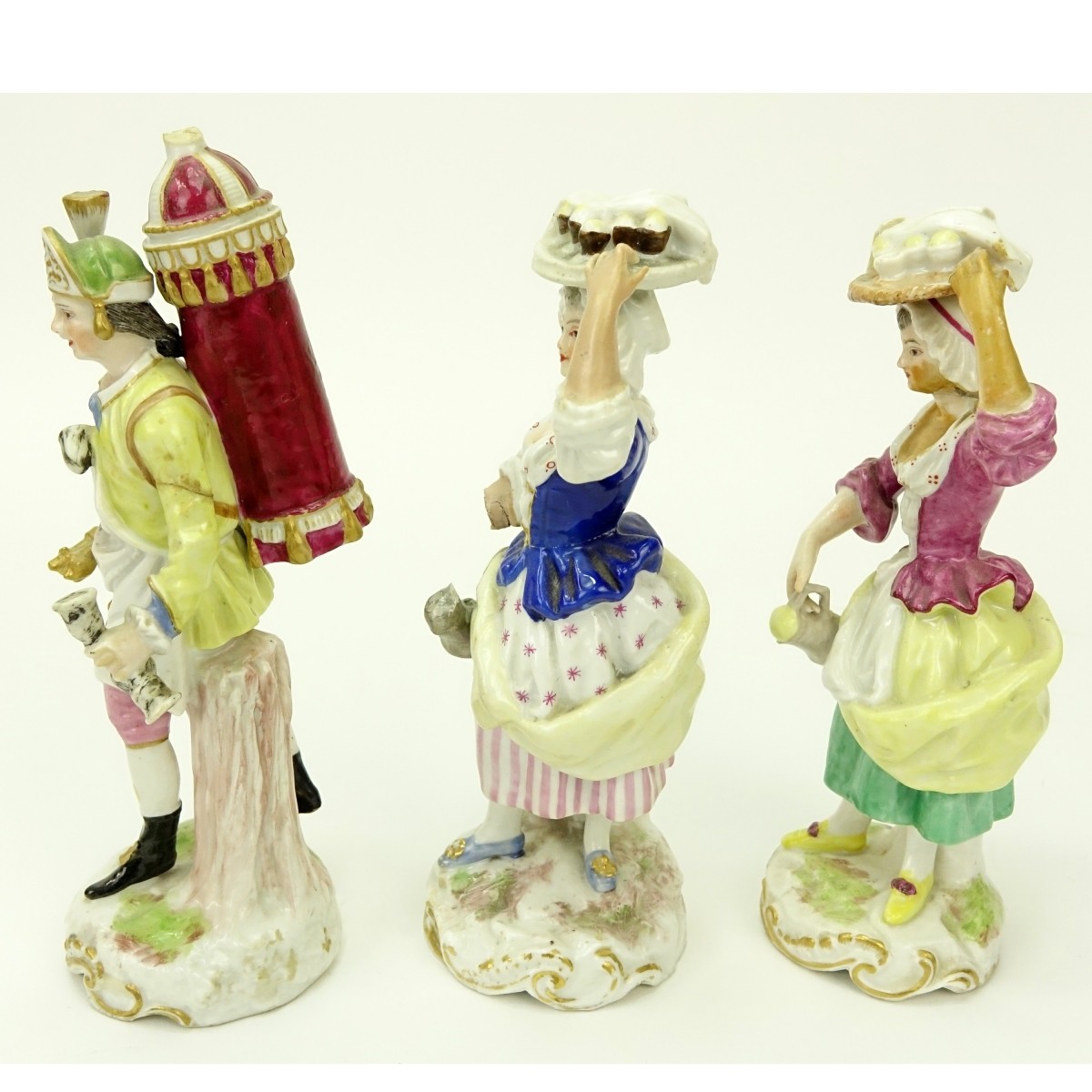 Grouping of Three (3) Antique Porcelain Figurines