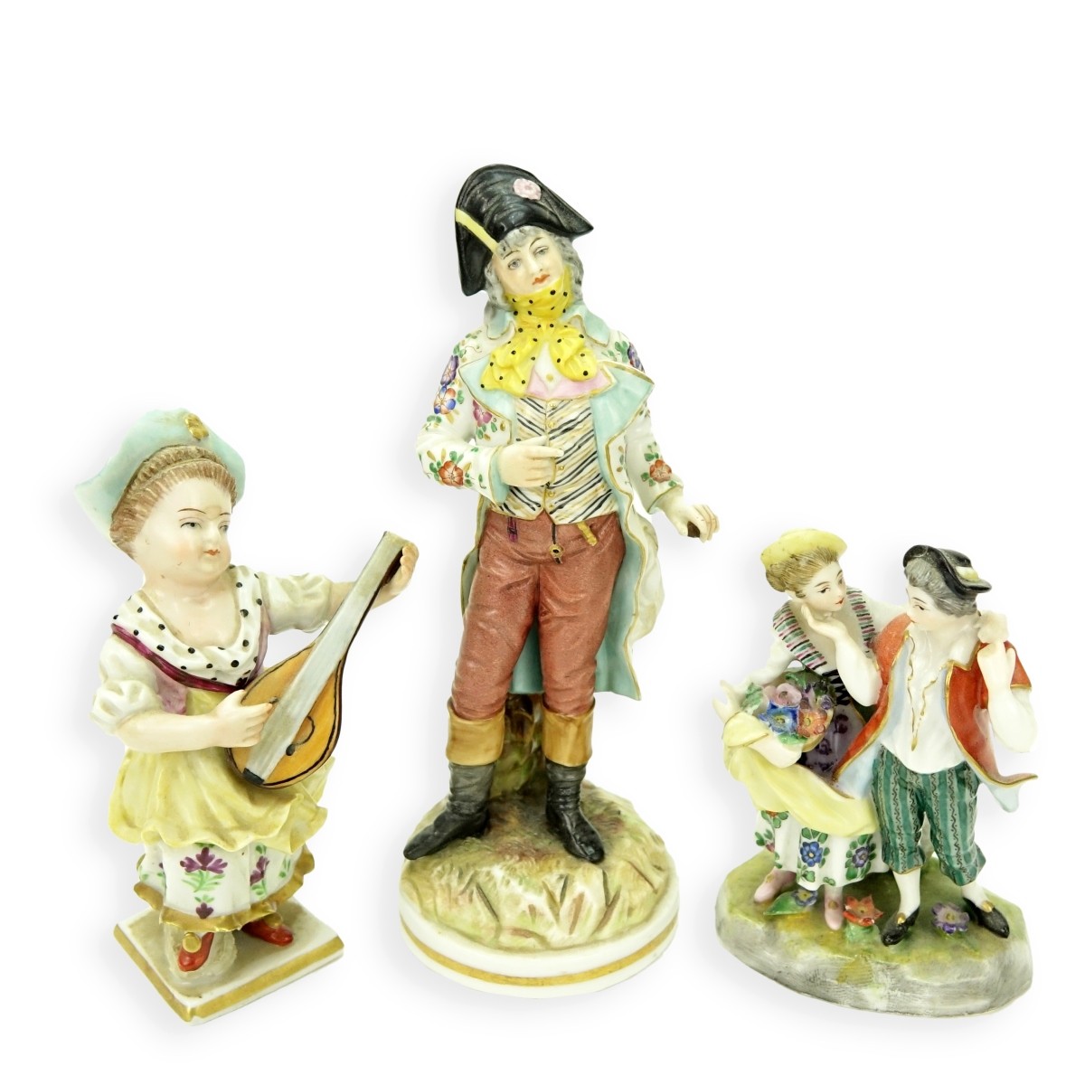 Grouping of Three (3) Antique Porcelain Figurines