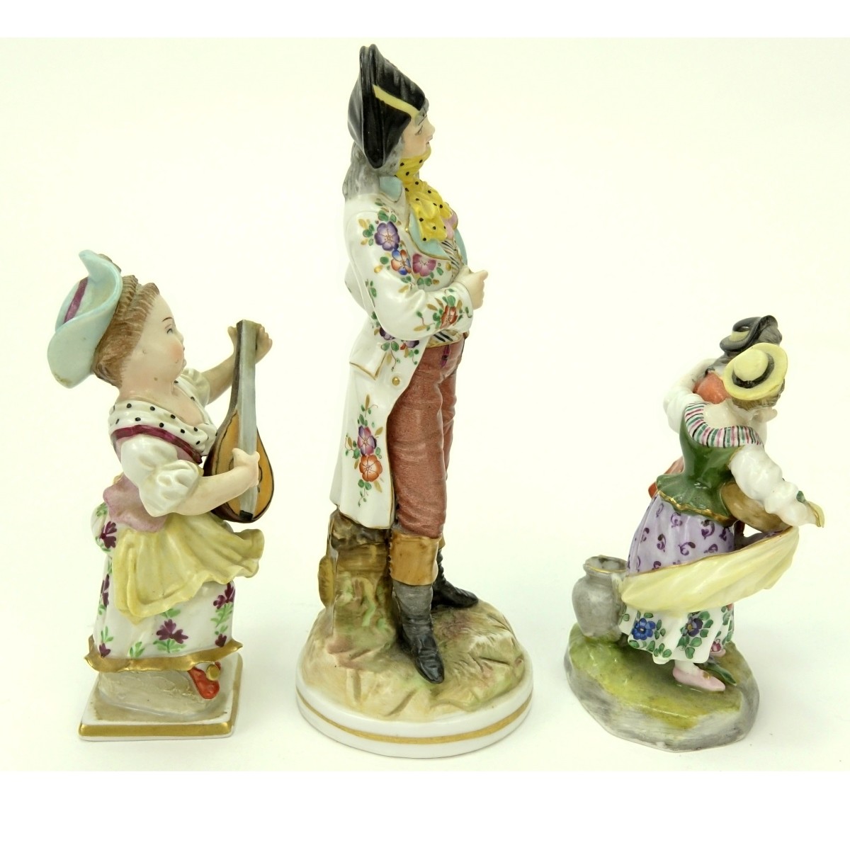 Grouping of Three (3) Antique Porcelain Figurines