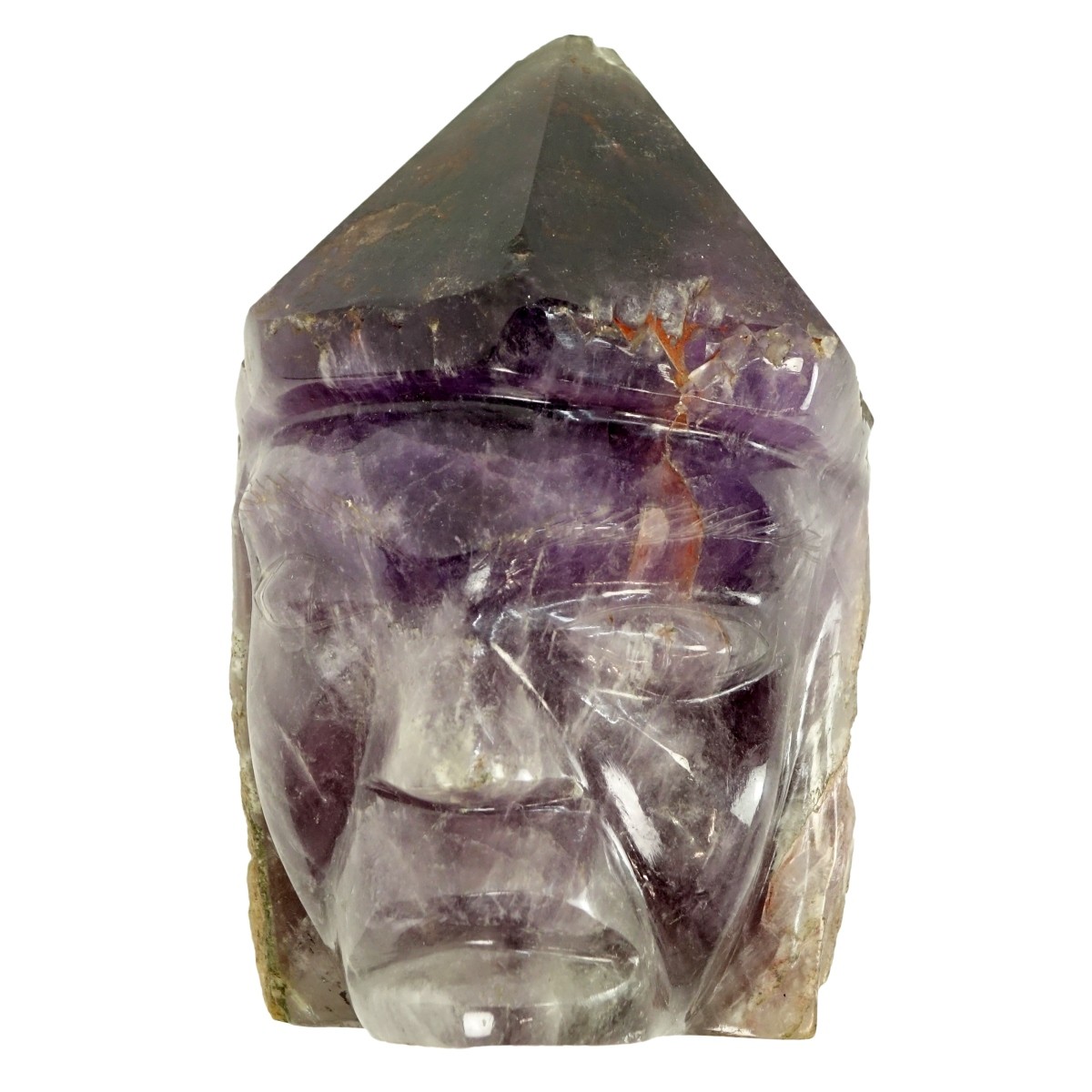 Vintage Carved Amethyst Head