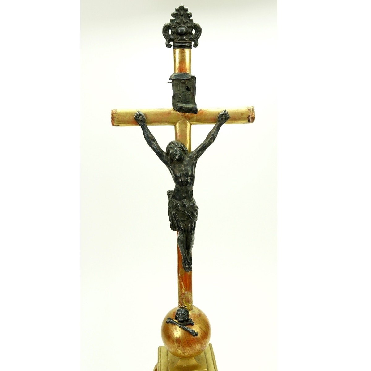 Antique Italian Carved Gilt Wood Cross