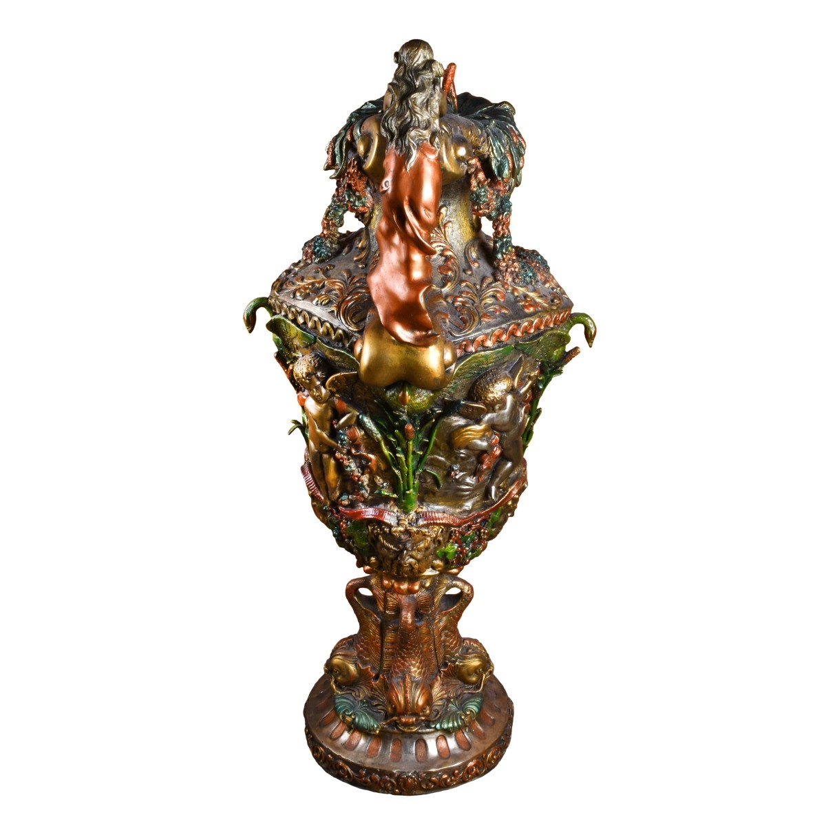 Palace Size Polychrome Bronze Ewer