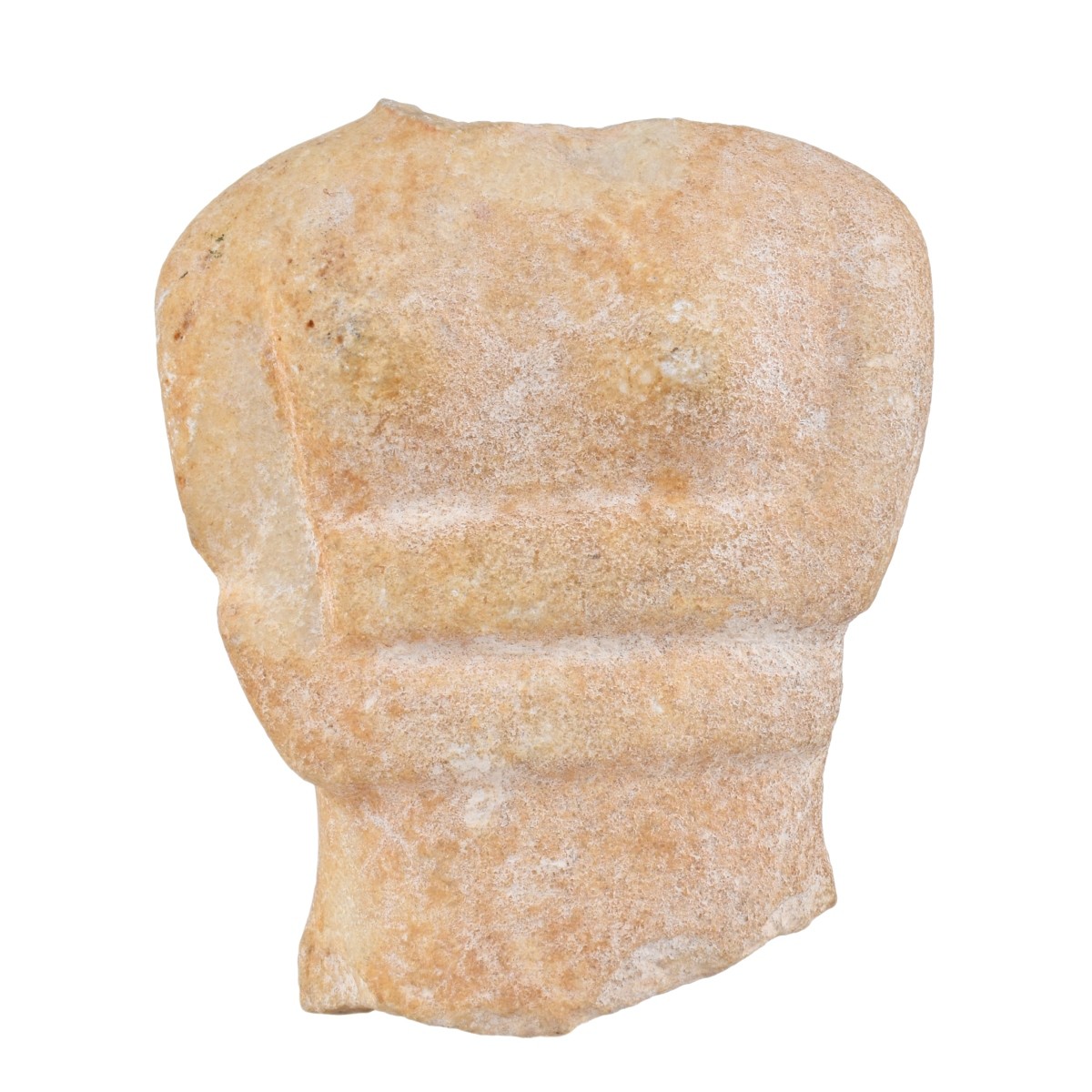 A Cycladic Marble Torso Mounted on Marble Stand