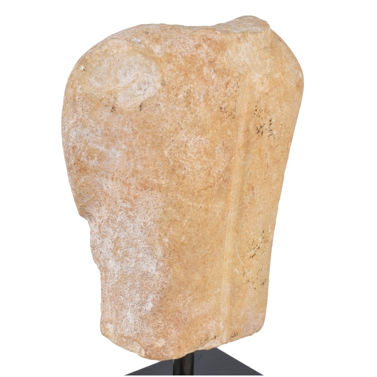 A Cycladic Marble Torso Mounted on Marble Stand