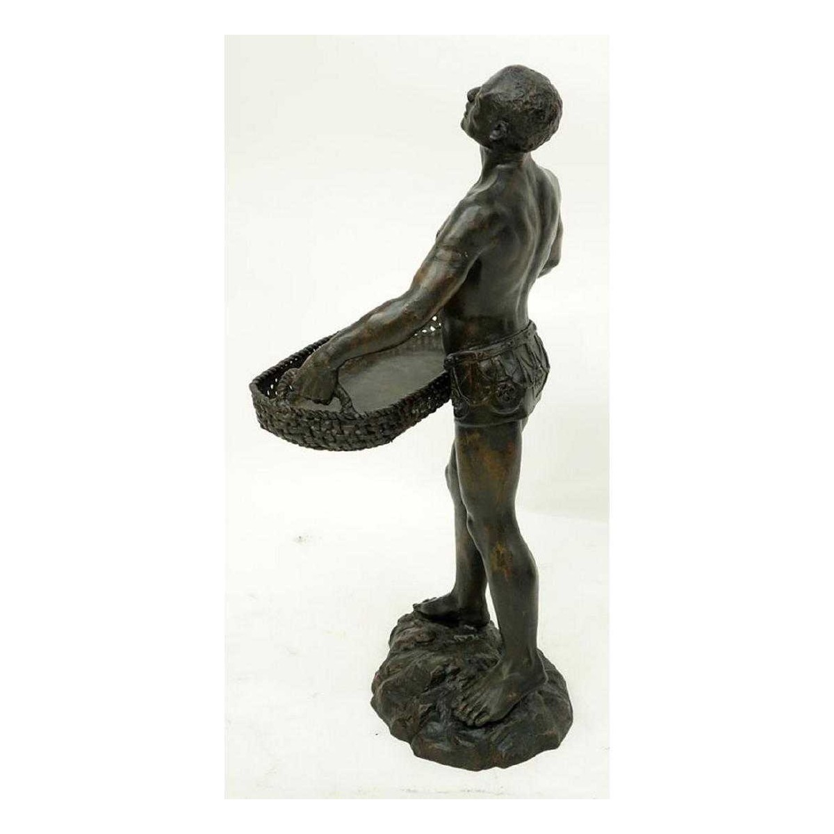 A Patinated Bronze Sculpture, Nubian Male