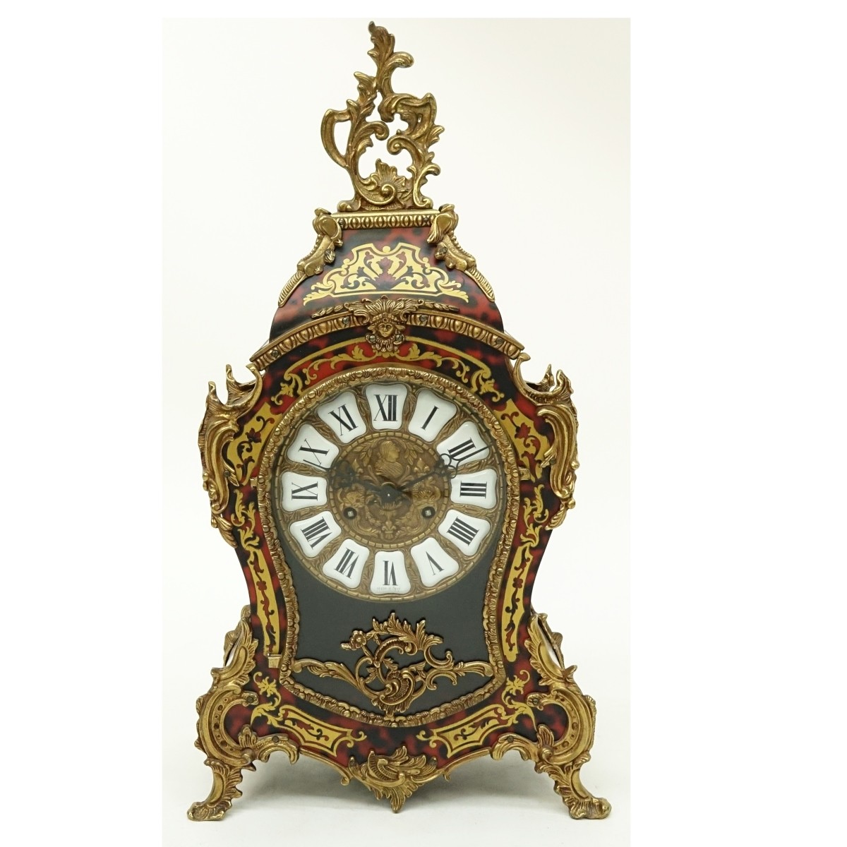 Modern Louis XVI Boulle Style Clock