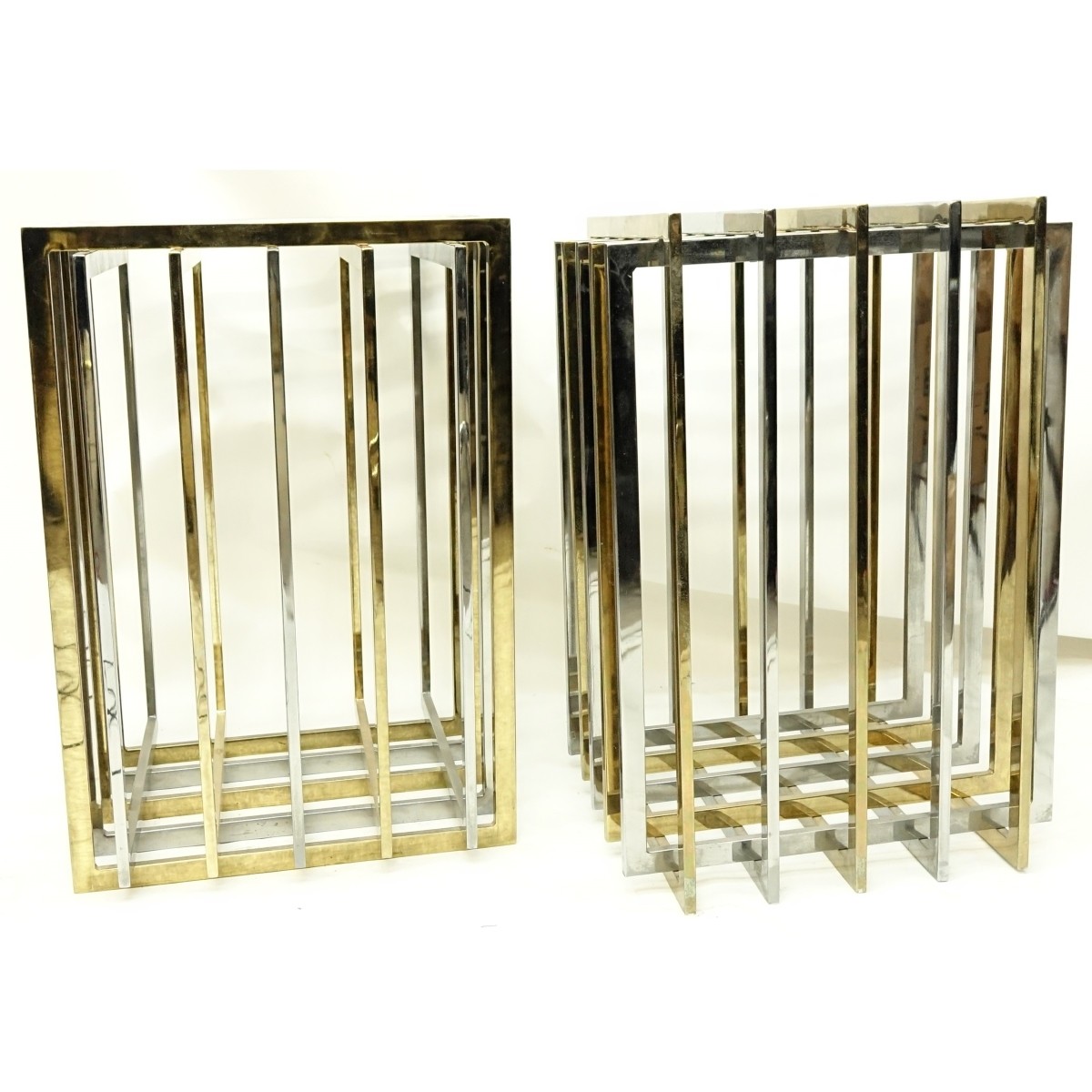 Pierre Cardin (born 1922) Chrome and Brass Bases