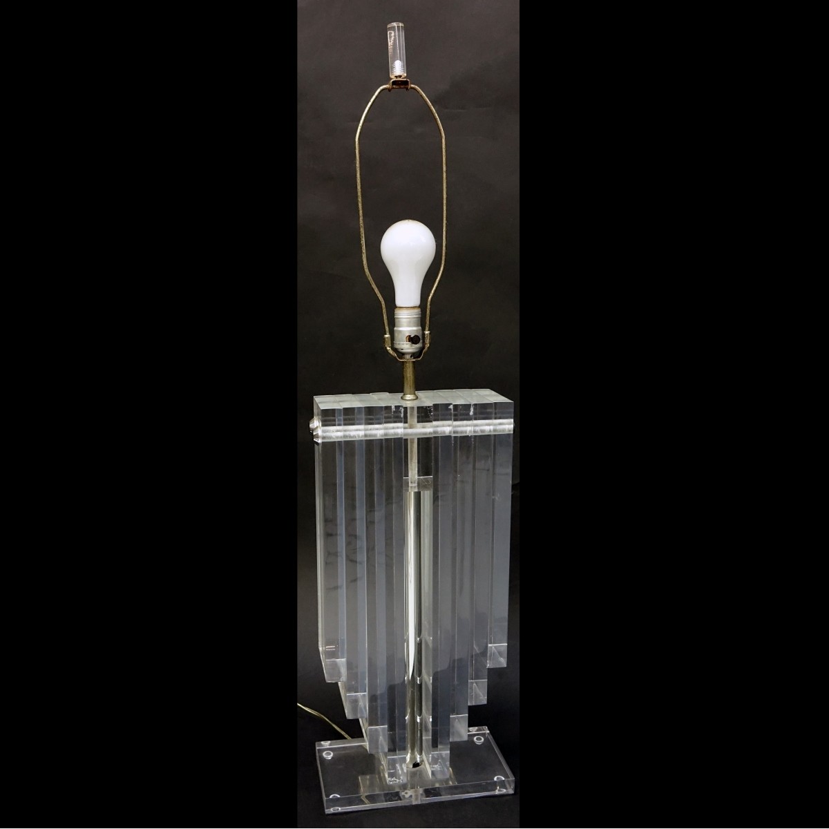 Mid Century Modern Lucite Lamp