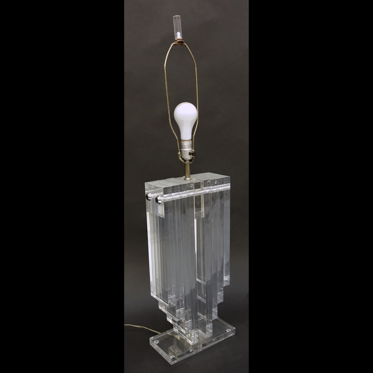 Mid Century Modern Lucite Lamp