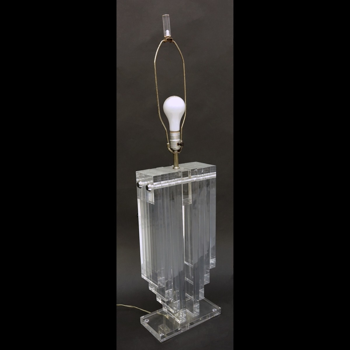 Mid Century Modern Lucite Lamp