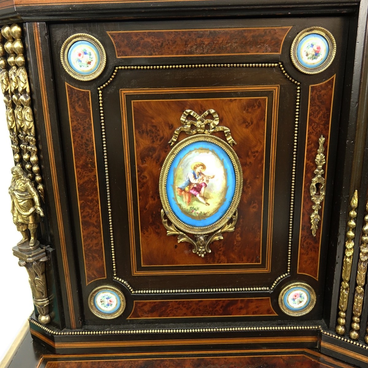 19th Century English Victorian Cabinet w/Plaques