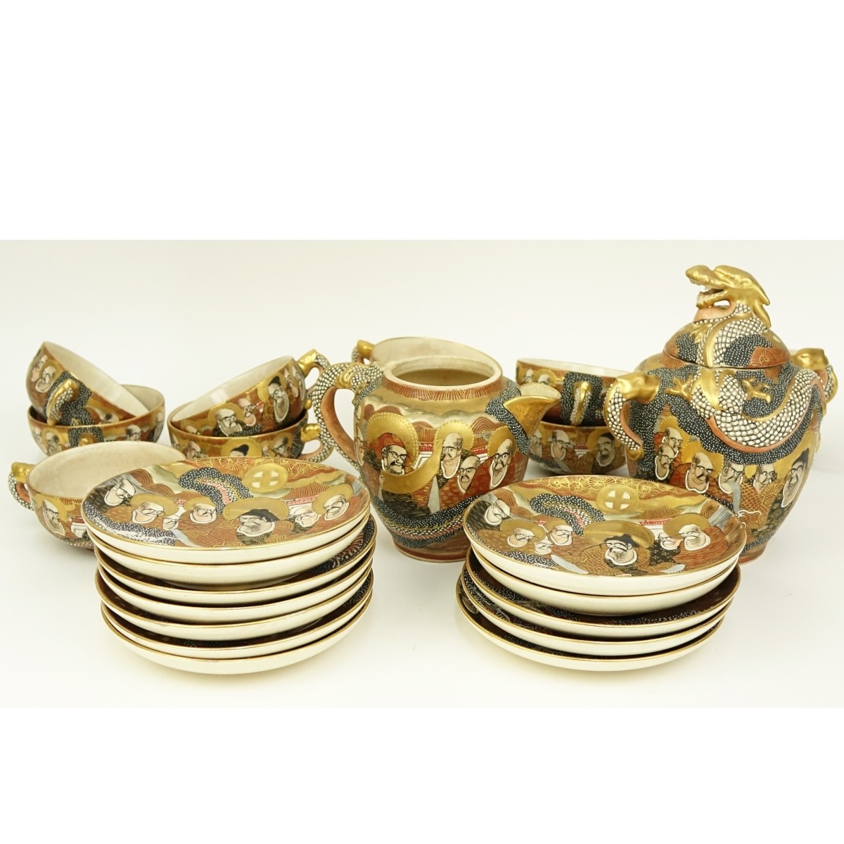 Twenty Five (25) Pc Japanese Porcelain Tea Set