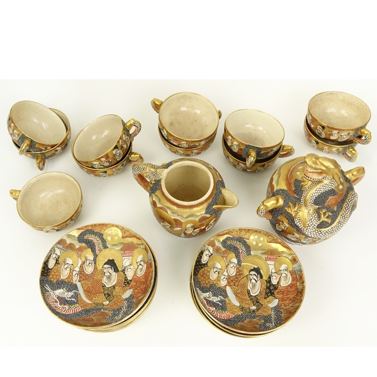 Twenty Five (25) Pc Japanese Porcelain Tea Set