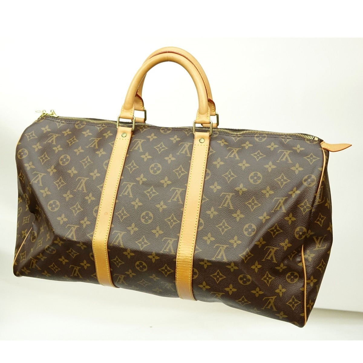 Louis Vuitton Brown Canvas Monogram Keepall 50 Bag