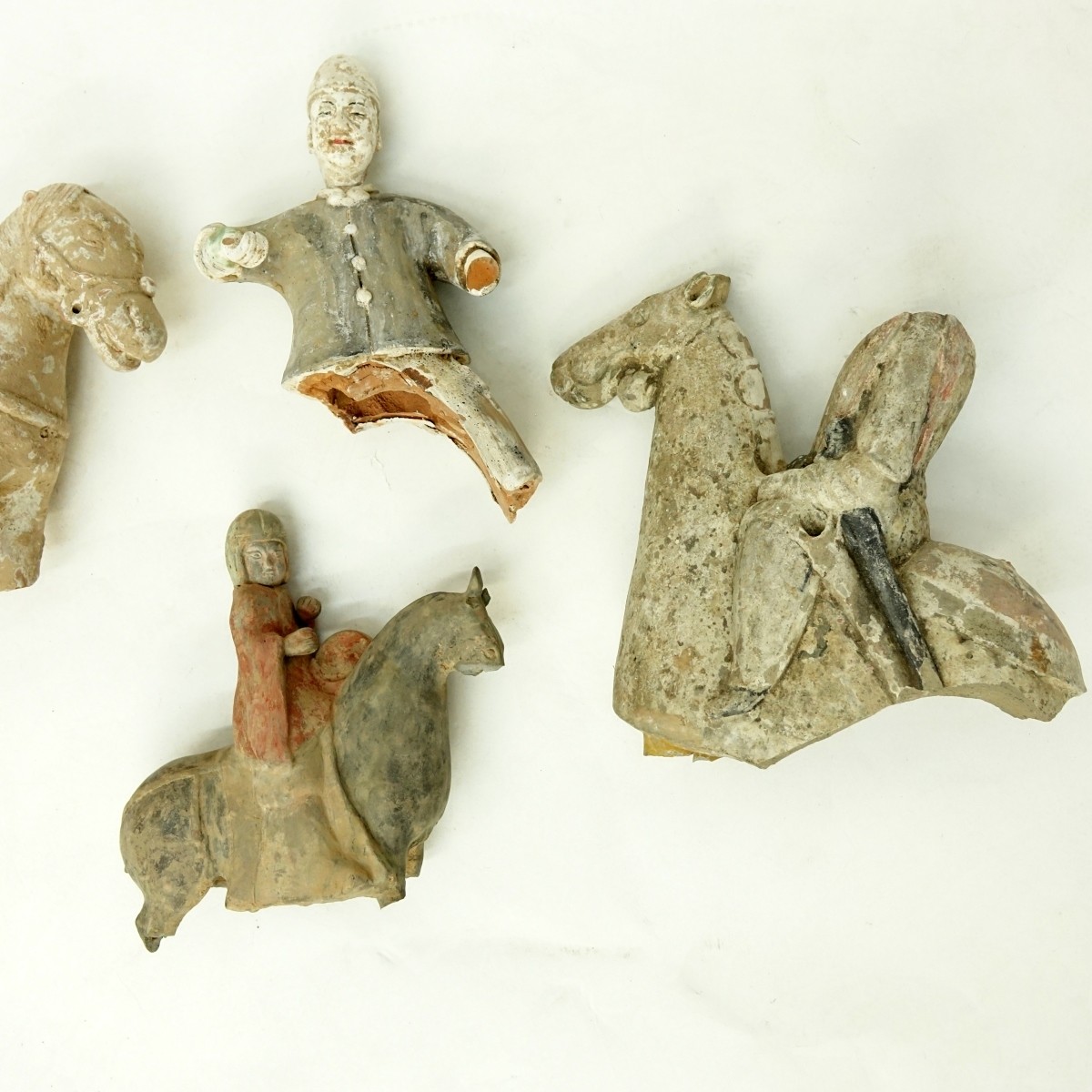 4 AS IS Early Chinese Pottery Tomb Figures