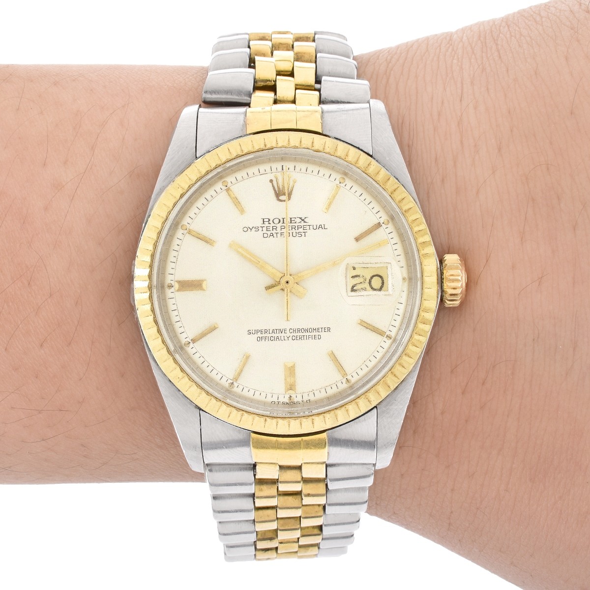 Man's Rolex Two Tone Date Just Watch