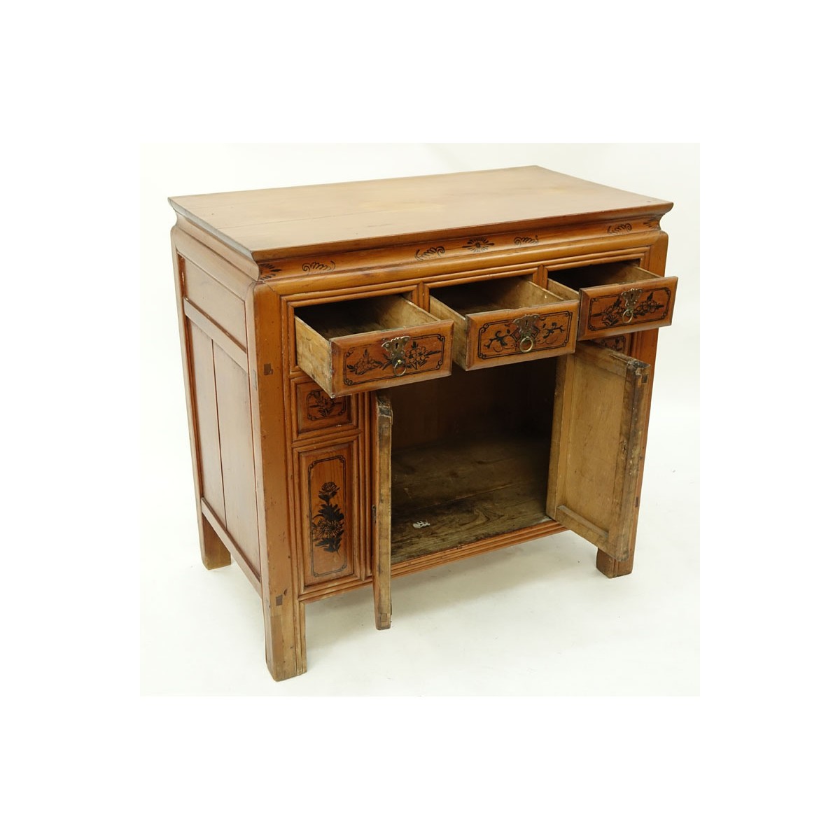 Chinese Cypress Wood Cabinet