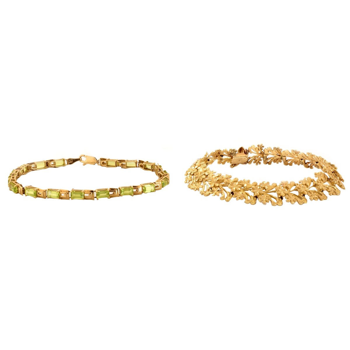Two 14K Gold Bracelets