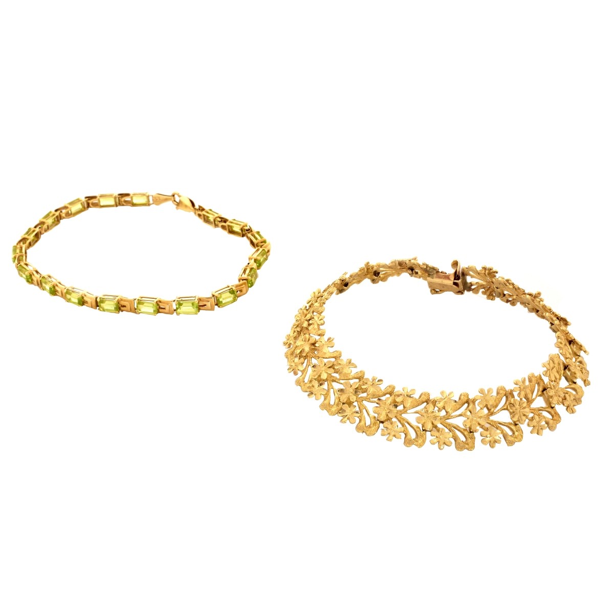 Two 14K Gold Bracelets