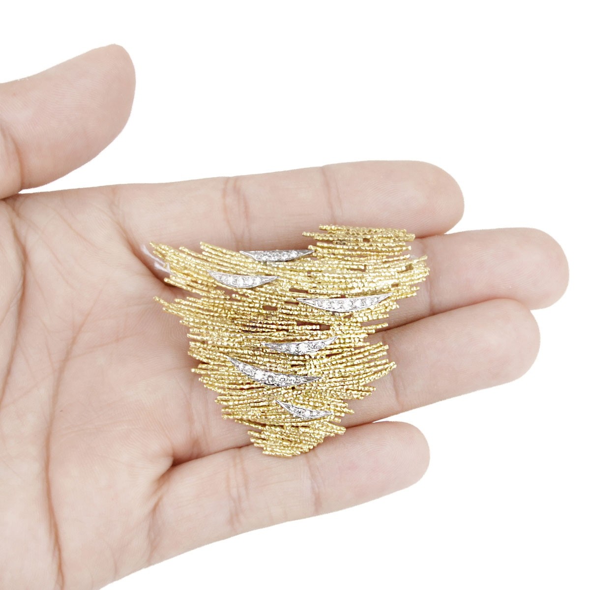 Vintage Diamond and 18K Brooch