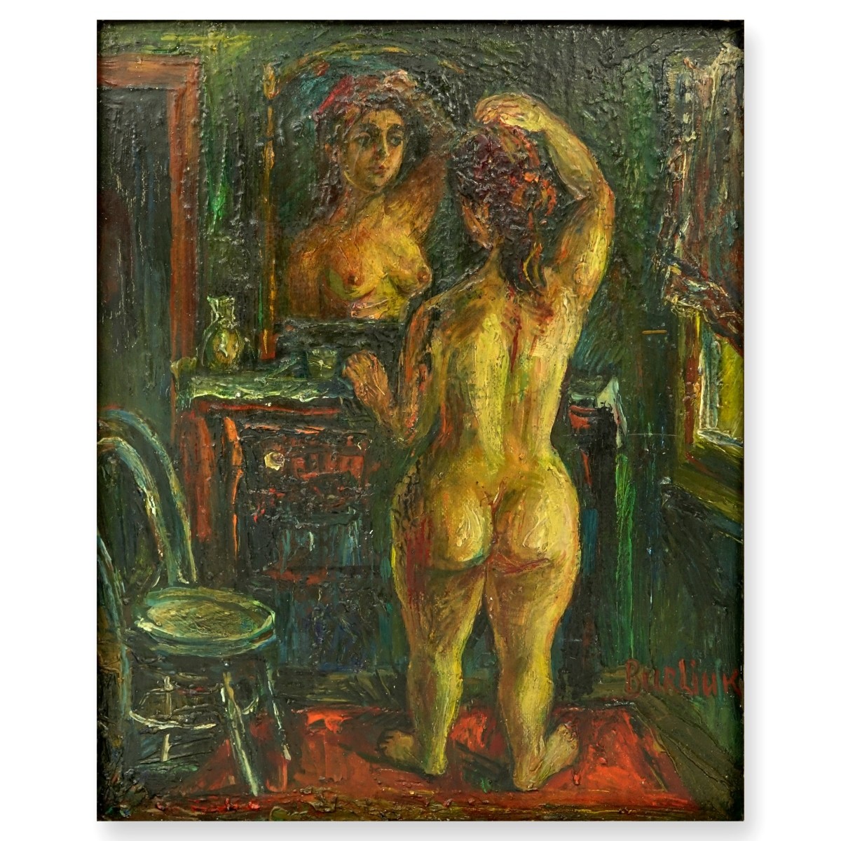 After: David Burliuk (1882 - 1967) Oil on Board