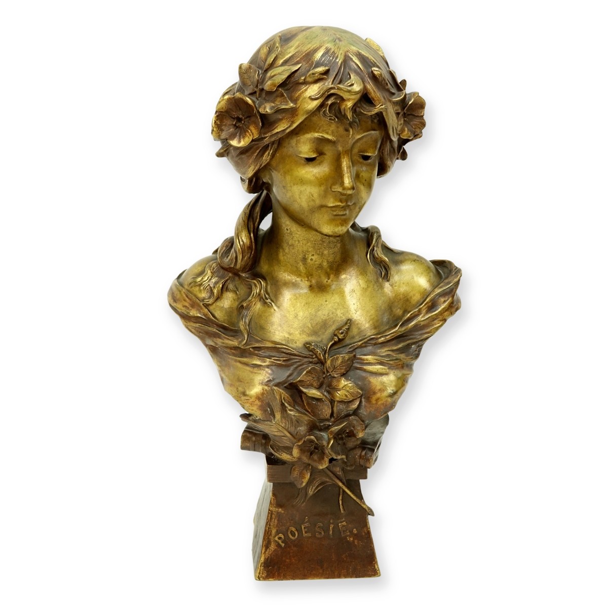 E Sperlacken, French Bronze Bust "Poesie"