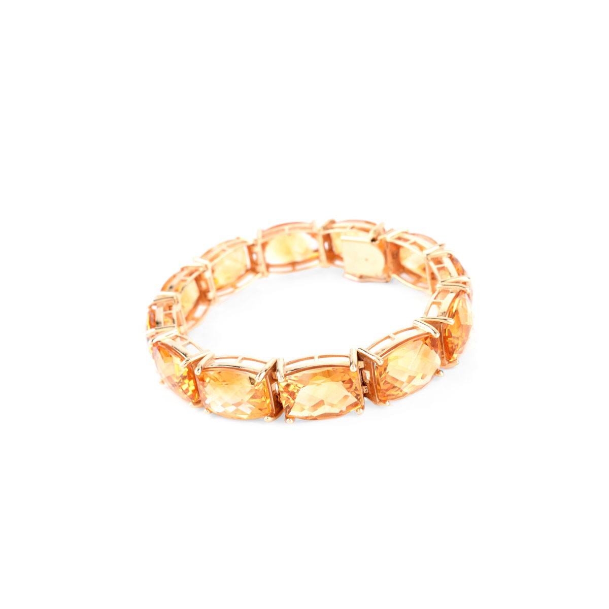 Citrine and 14K Gold Bracelet