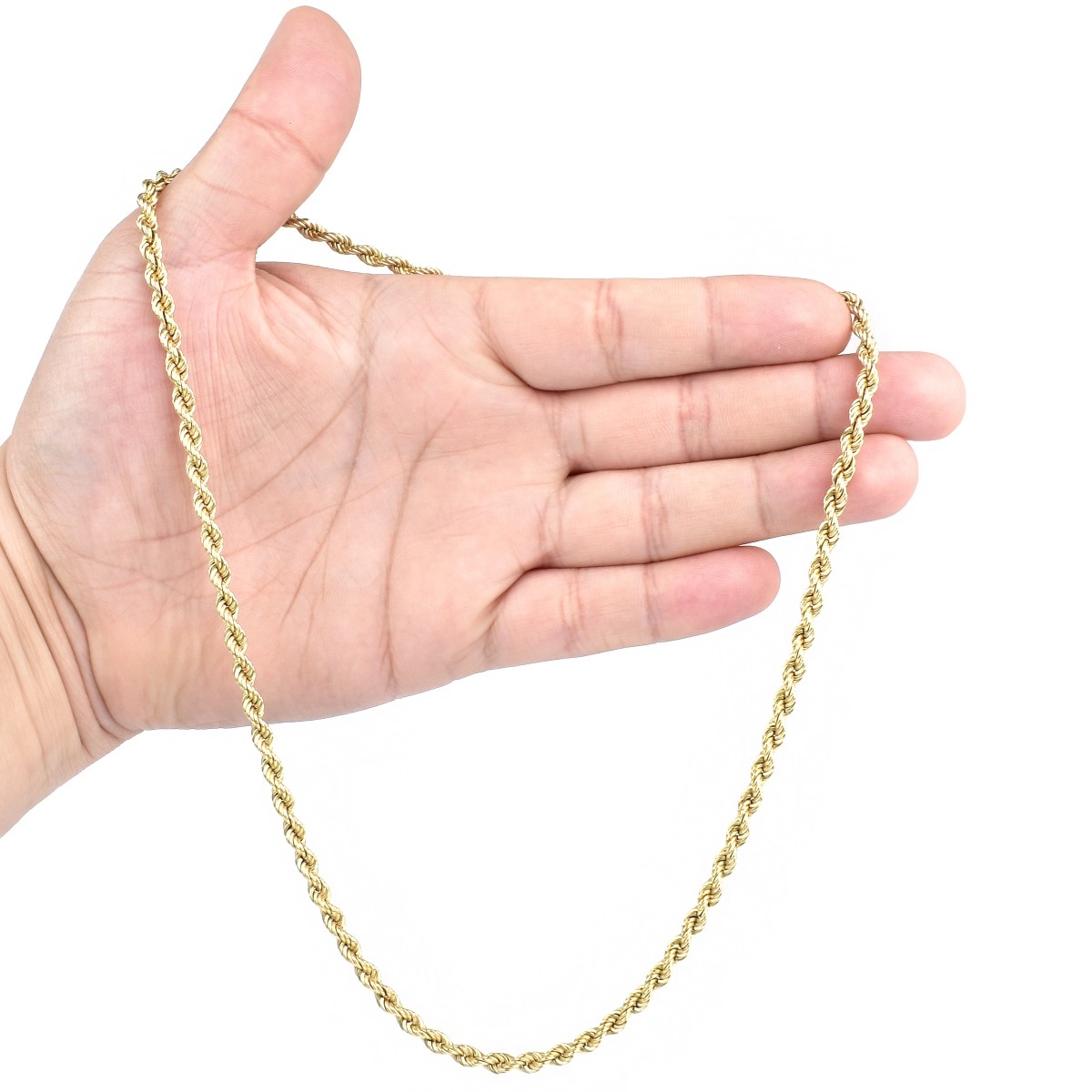 Italian 18K Gold Rope Chain