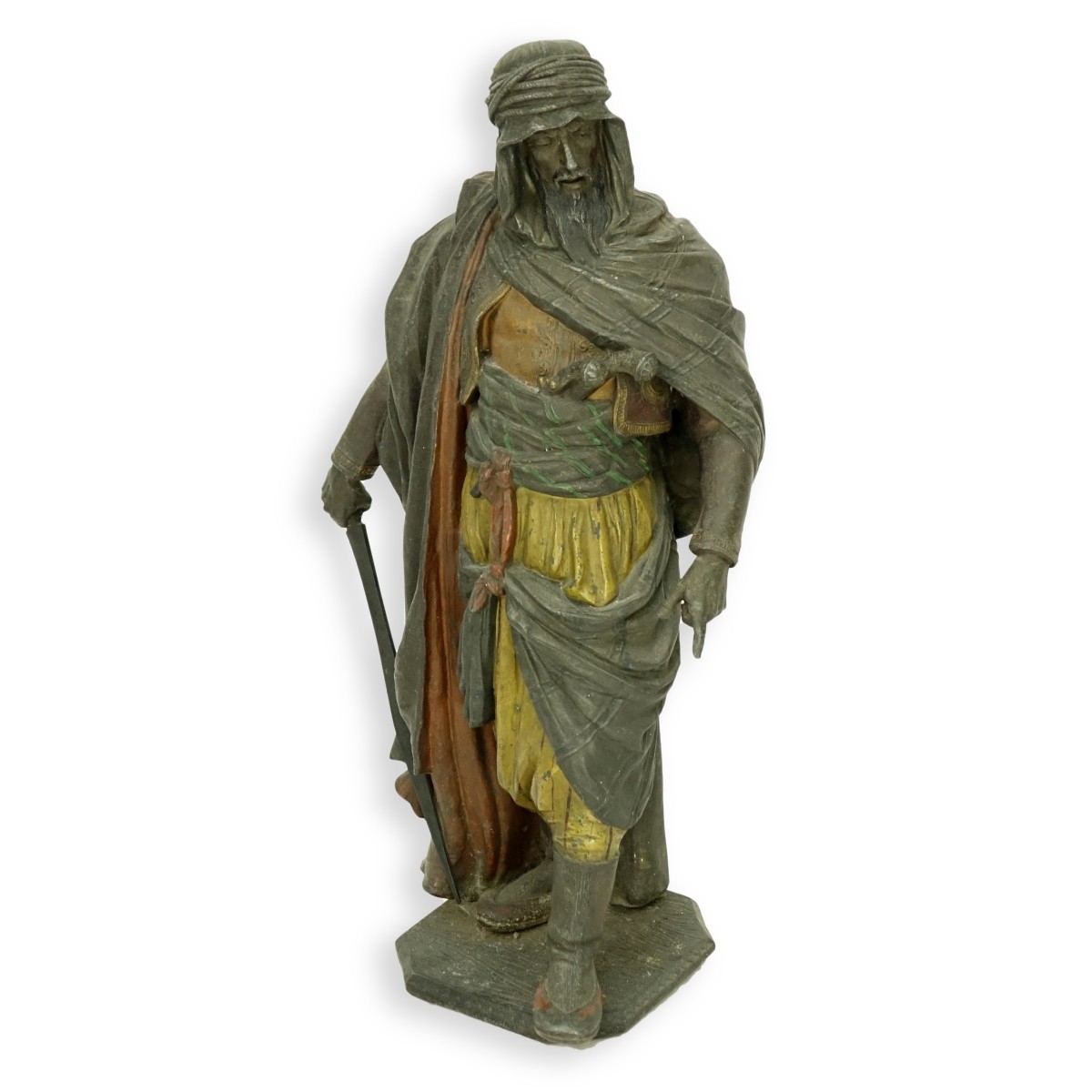 Antique Orientalist French Polychrome Spelter