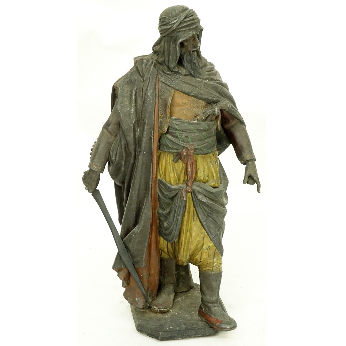 Antique Orientalist French Polychrome Spelter