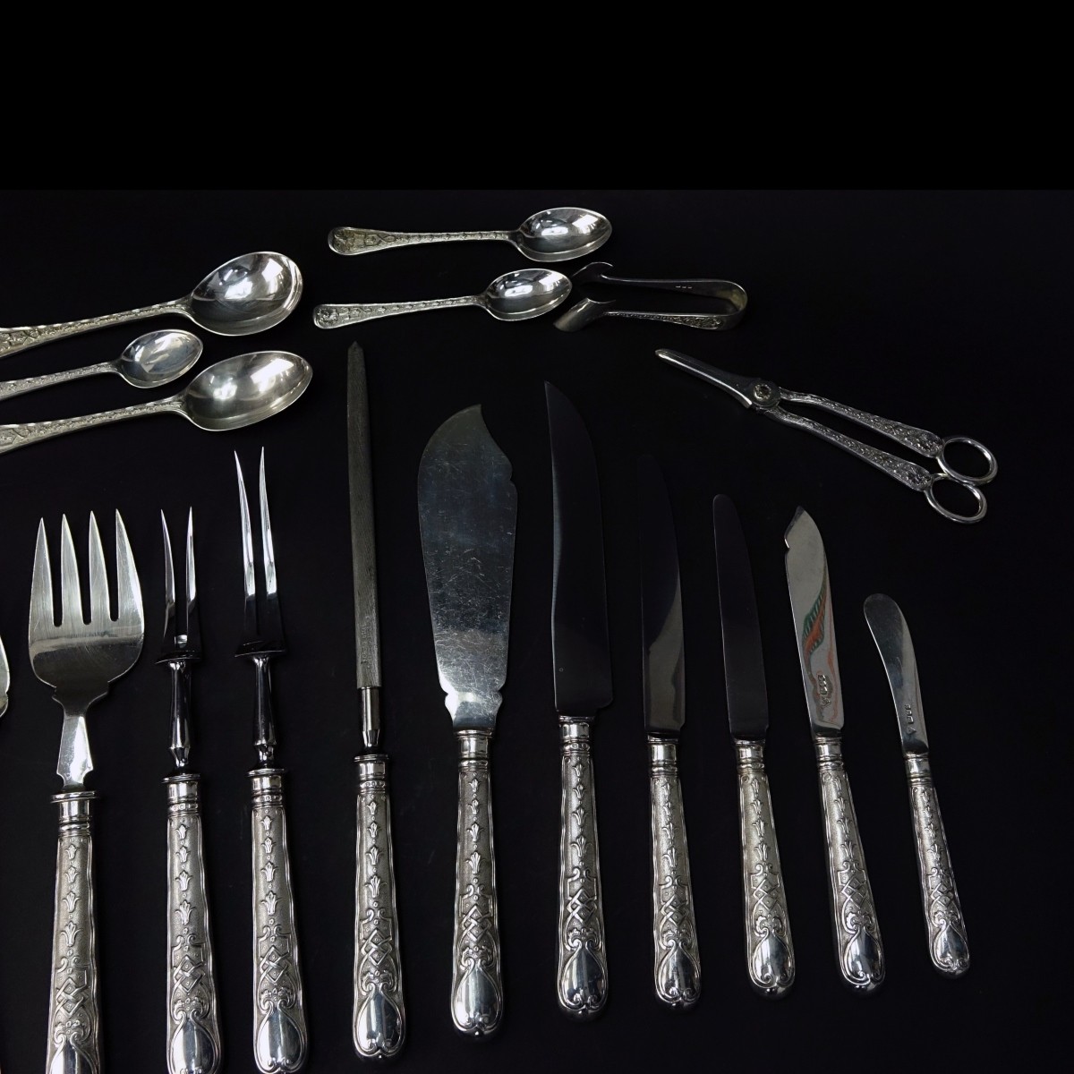 R. Garrard Sterling Silver Flatware In Chest