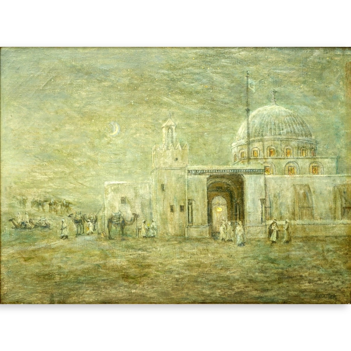 19th C British School O/C "Moroccan Evening"