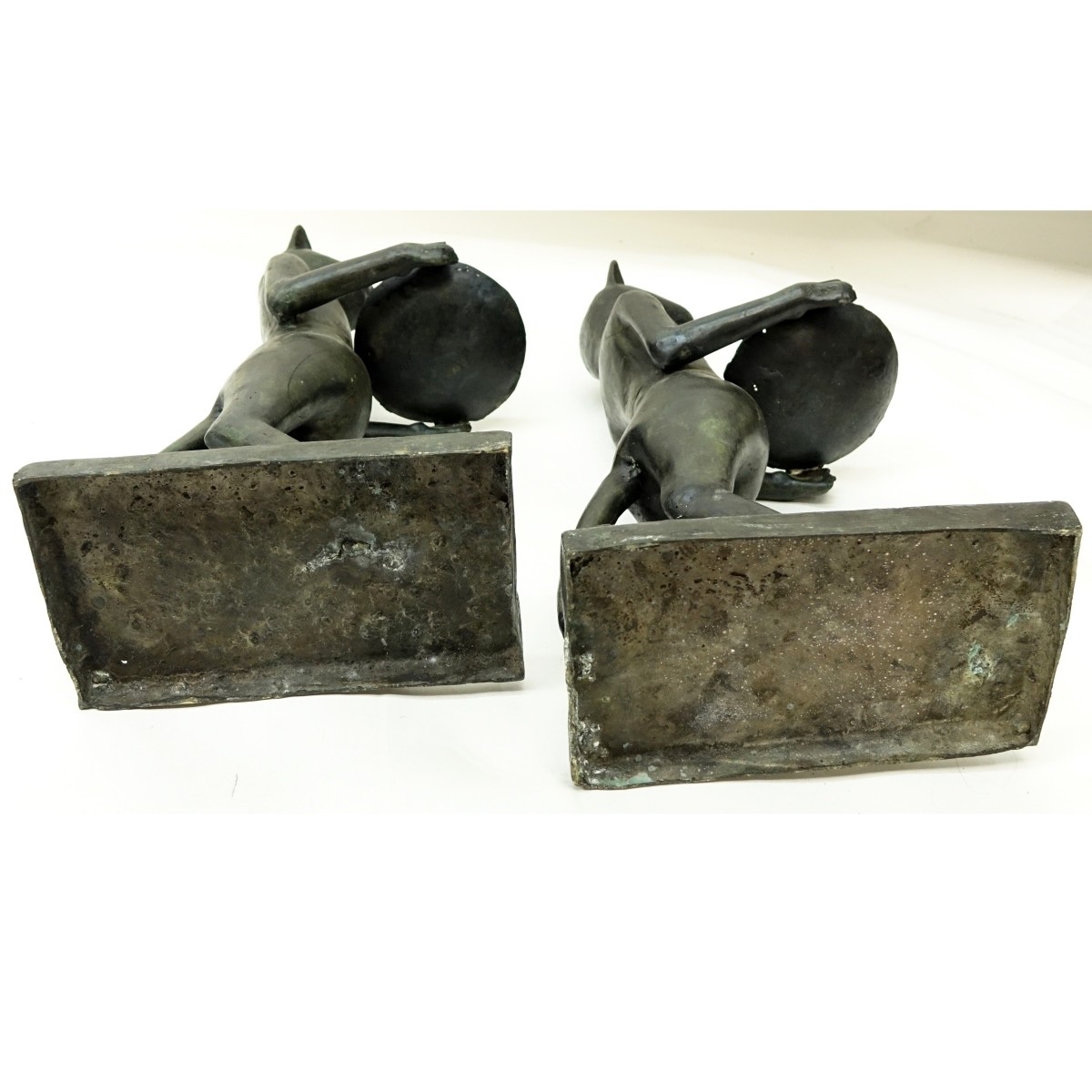 Pair of French Spelter Cat Figures