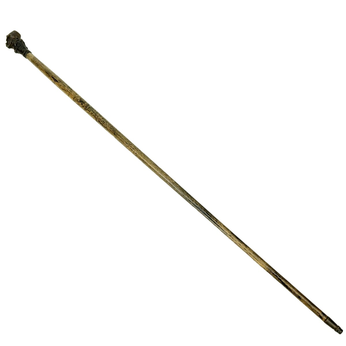 19th Century Bronze Nubian Figural Walking Cane