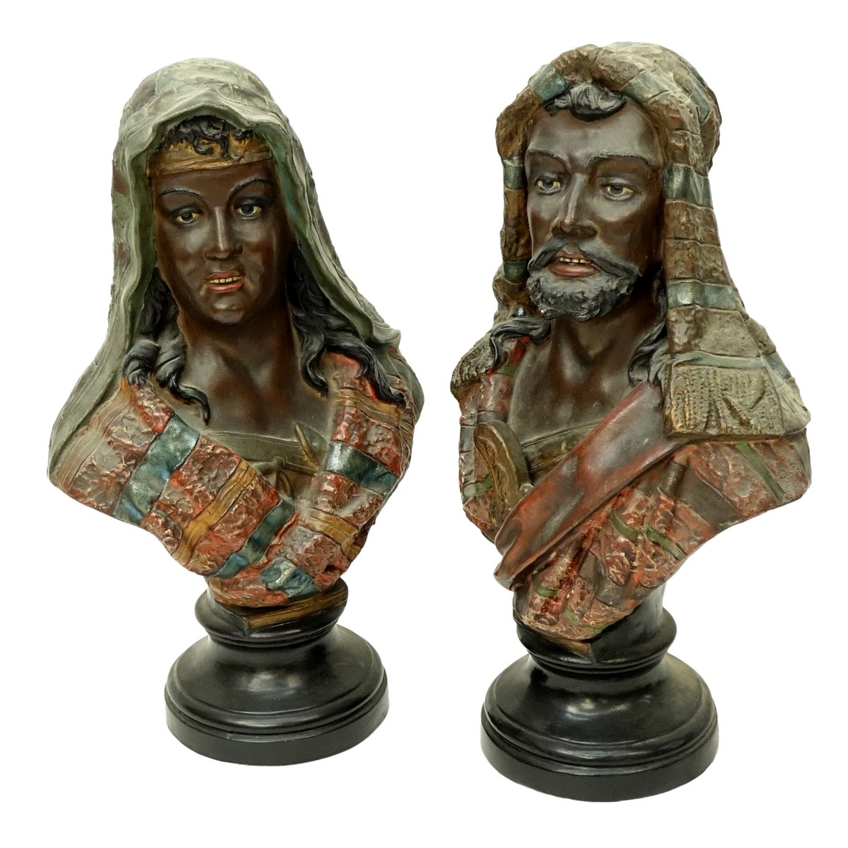 Pair of Vintage Polychrome Orientalist Figures