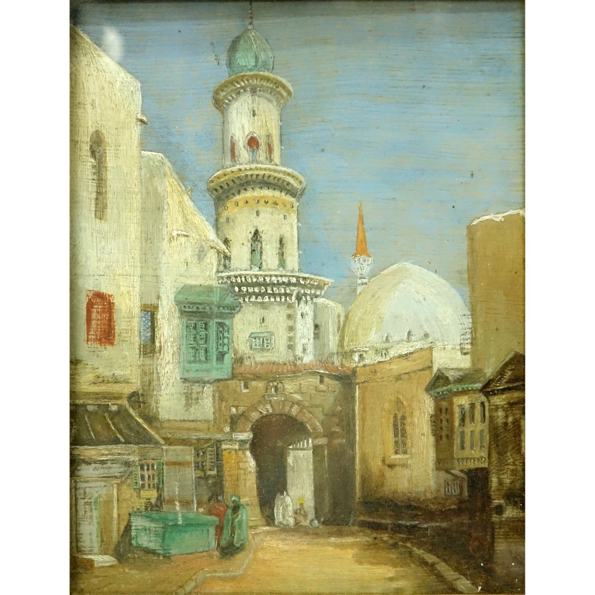 Pair Orientalist School Oil On Panel Paintings