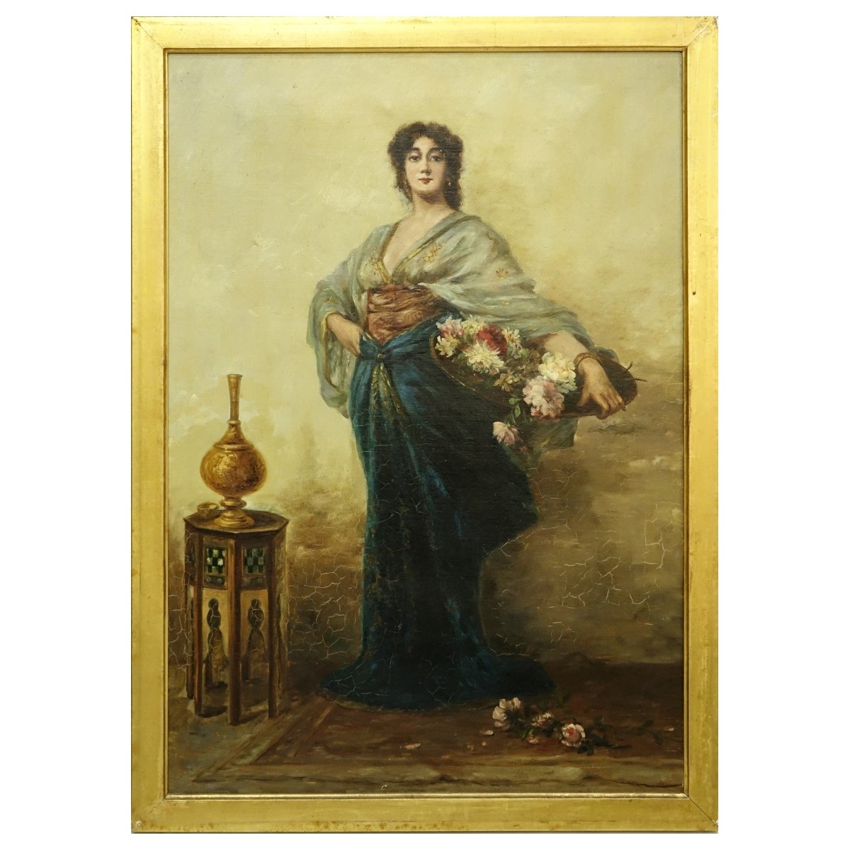 Orientalist School O/C "Beauty With Flowers"