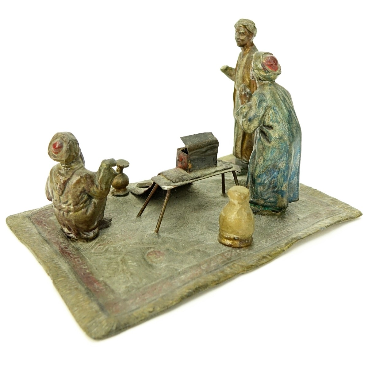 Antique Austrian Polychrome Spelter Miniature