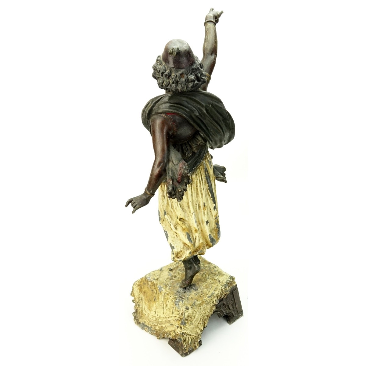 Antique Polychrome Spelter Orientalist Figure