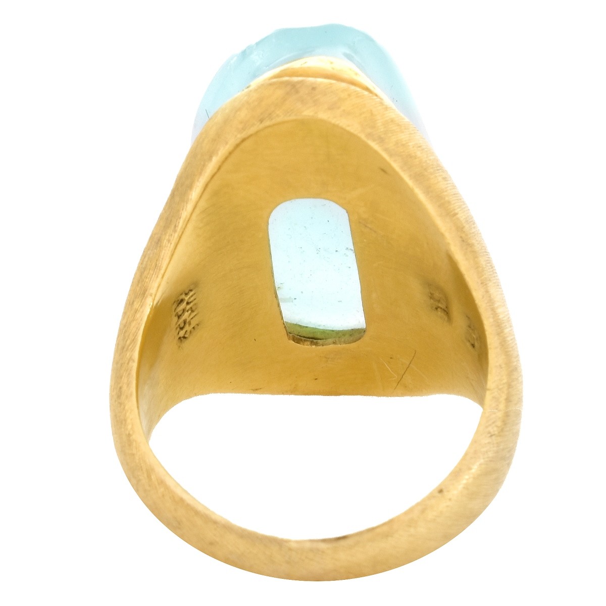 H. Burle Marx Aquamarine and 18K Gold Ring