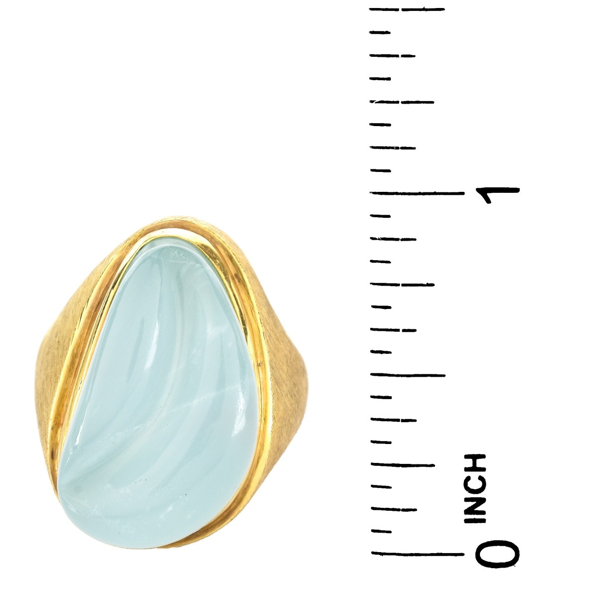 H. Burle Marx Aquamarine and 18K Gold Ring