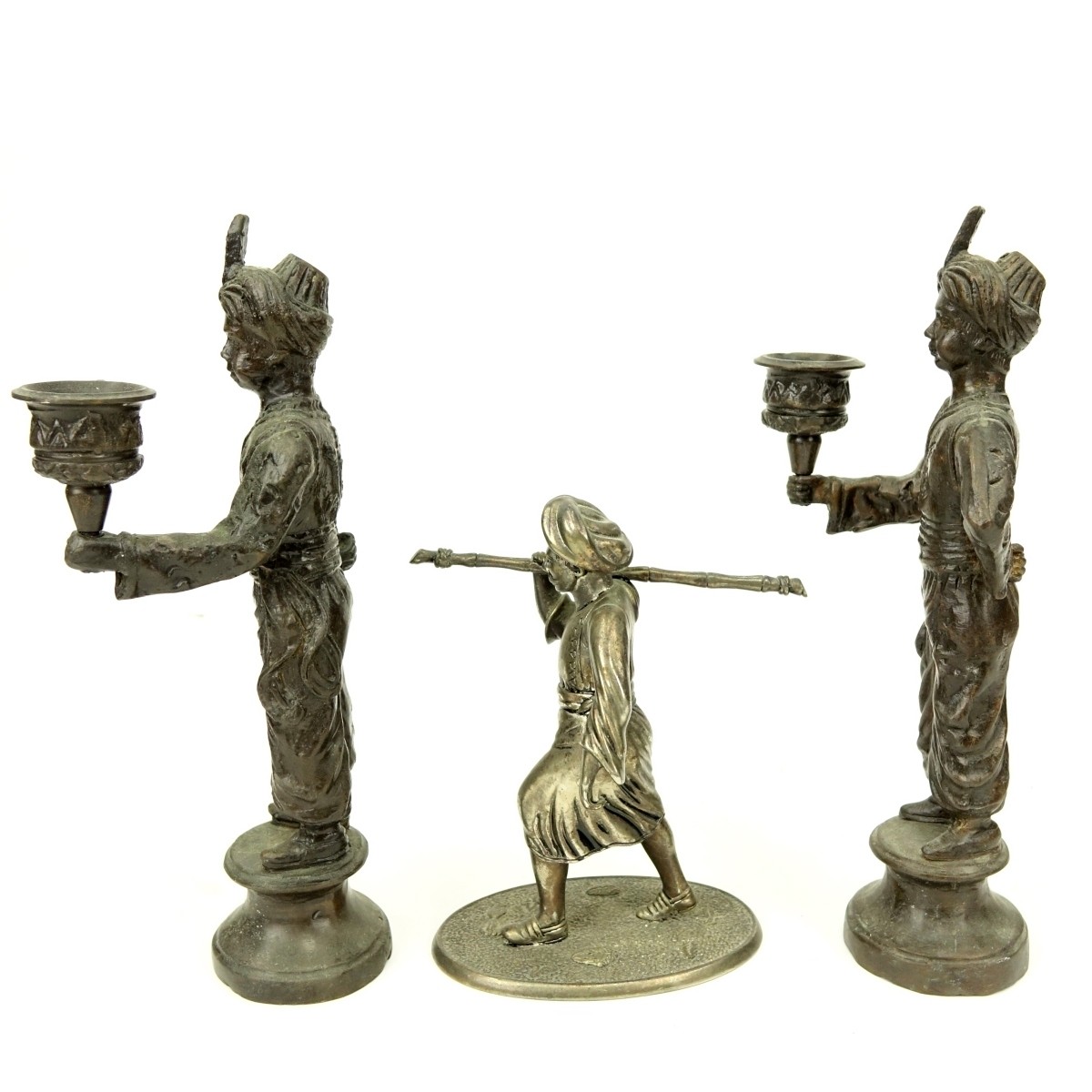Grouping of Three Orientalist Figural Sculptures